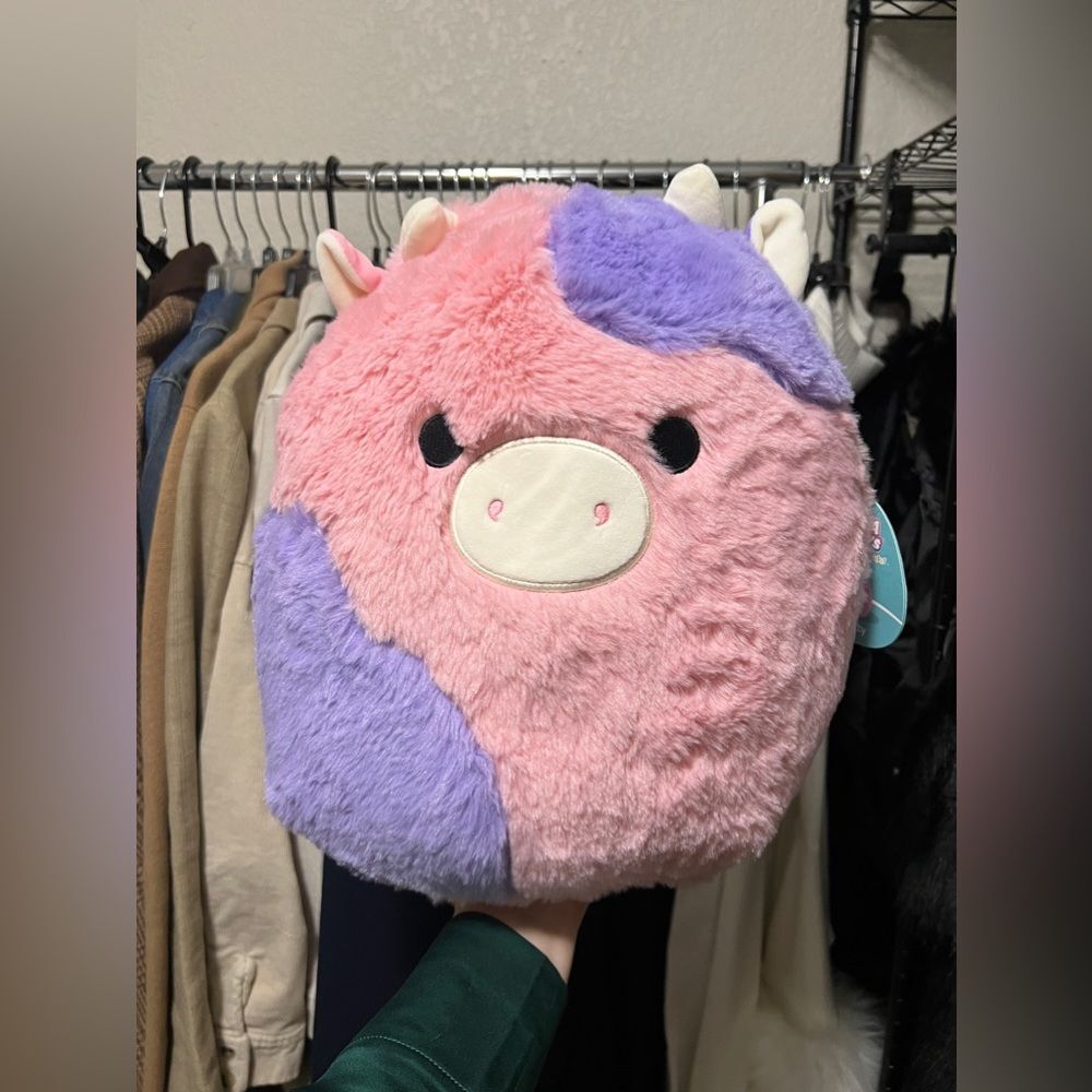 🌼 FINAL PRICE Squishmallows Fuzzamallows Patty the Cow 12”